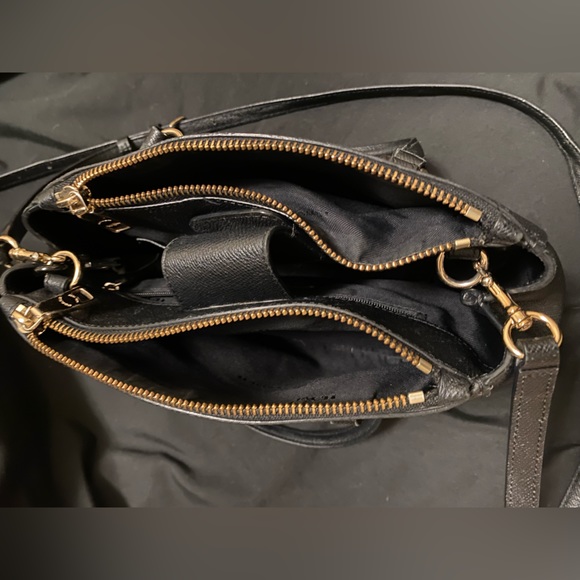 Coach Bags Coach Black Leather Crossbody With Gold Hardware